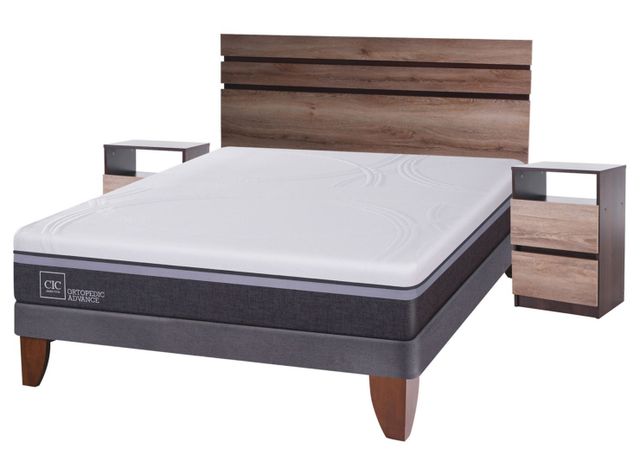 Cama Europea Ortopedic Advance 2 Plazas Base Normal + Set Muebles Ares-0