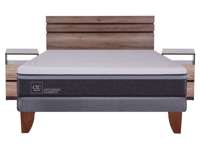 Cama Europea Ortopedic Advance 2 Plazas Base Normal + Set Muebles Ares-1