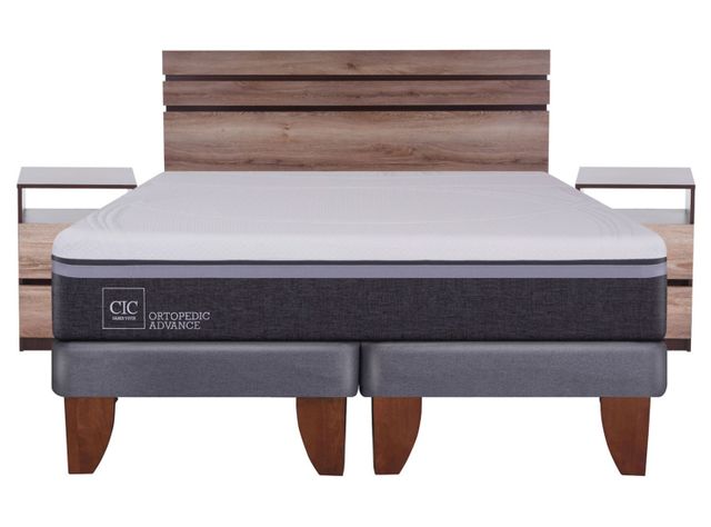 Cama Europea Ortopedic Advance 2 Plazas Base Dividida + Set Muebles Ares-1