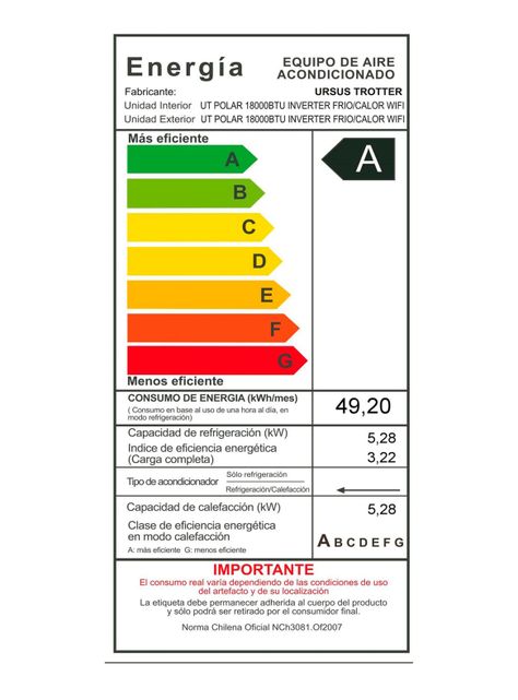 Aire Acondicionado Split Polar Inverter WiFi 18000 BTU Frío-Calor-3