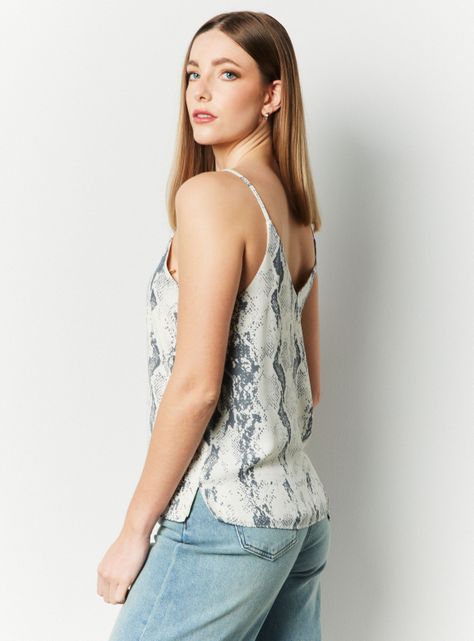 Blusa Doble Capa Tirantes Finos Estampada-1