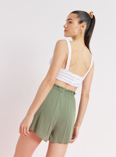 Polera Top crop Tejido-1