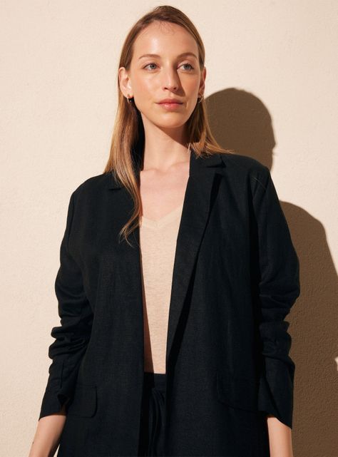 Blazer Lino Casual Sin Forro-2
