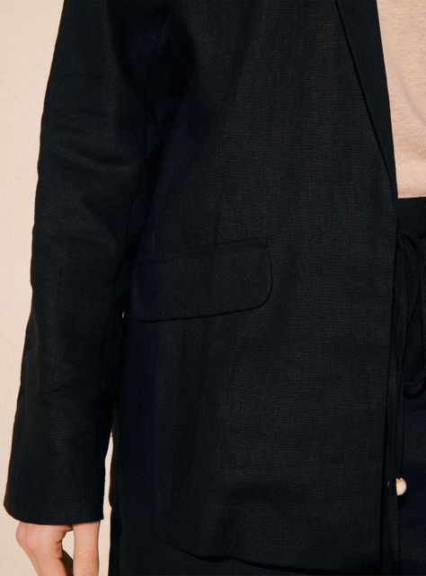 Blazer Lino Casual Sin Forro-3