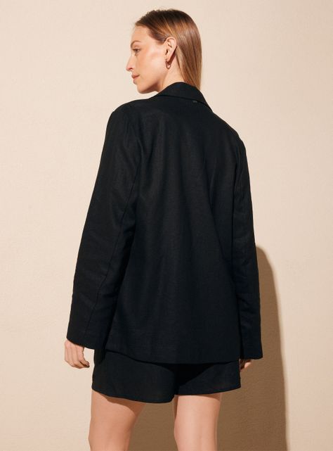 Blazer Lino Casual Sin Forro-1