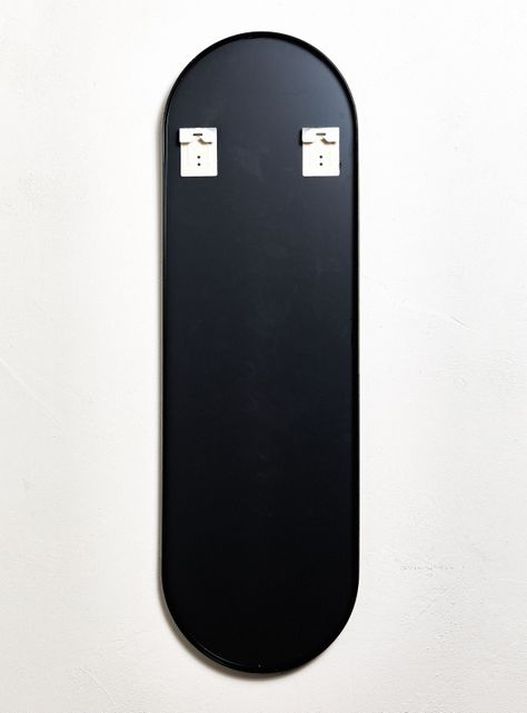 Espejo Pie Ovalado Negro 40x130 cm-2