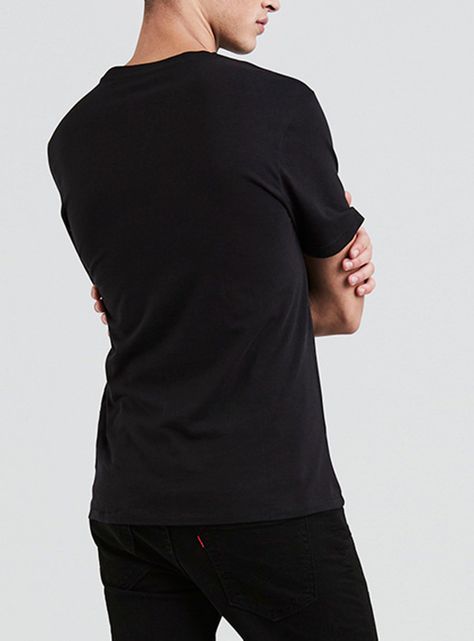 Polera Manga corta Negra Print Brand-1
