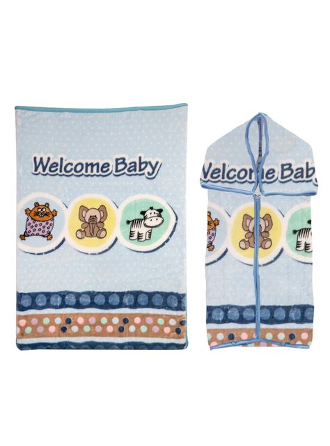 Saco Bebe con Broche Animalistos Celeste Bebesit-0