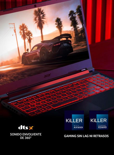 Notebook Gamer Nitro 5 AN515-45-R1YG-2 AMD Ryzen 5 5600H Nvidia GeForce RTX 3050 4GB GDDR6 12GB RAM 1TB HDD + 128GB SSD 15.6"-6