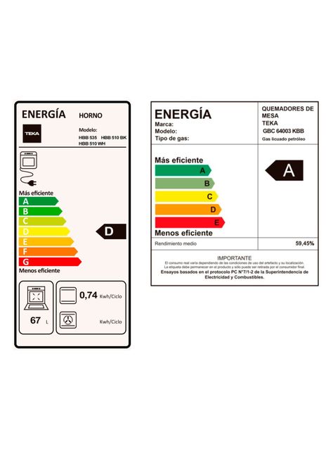 Kit Empotrable Horno Eléctrico HBB510 BK Negro + Encimera Cristal Gas GBC 64003 KBB BK + Campana DBB60 Negro-5