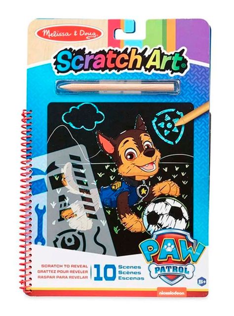 Paw Patrol Melissa & Doug Scratch Art Chase Caramba-2