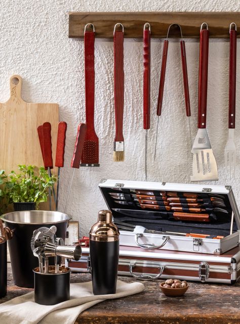 Set Asado Pinzas Premium 18 Piezas-2