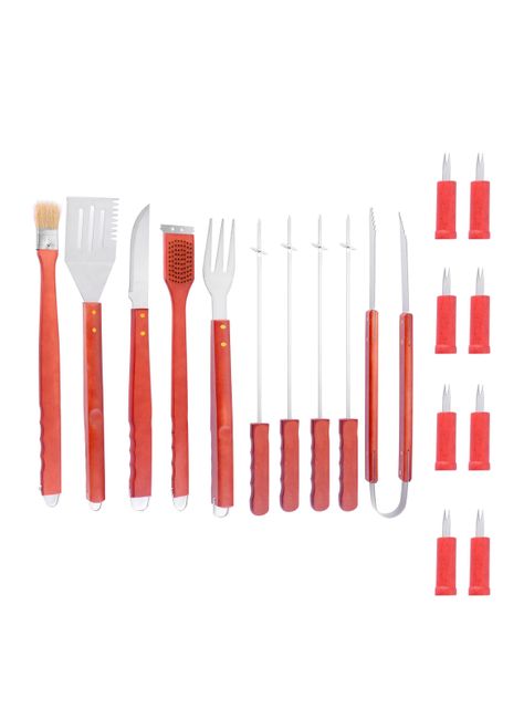 Set Asado Pinzas Premium 18 Piezas-1