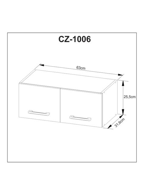 Mueble Aéreo Cocina Organizador CZ 2 Puertas-1
