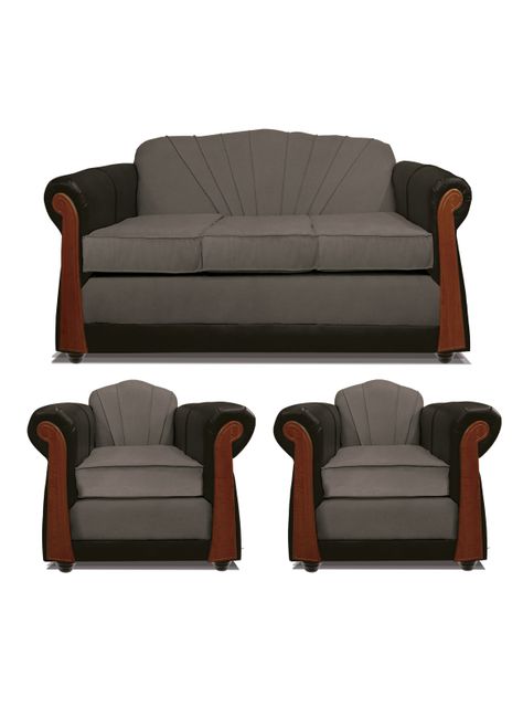 Juego Living Marsella 3 Cuerpos + Sillones Tela/Pu-0
