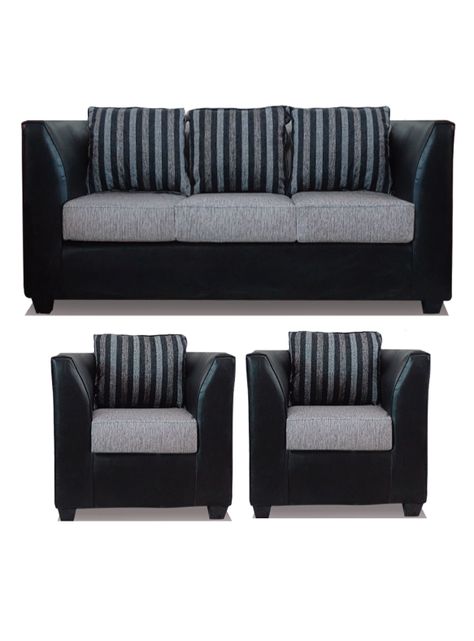 Juego Living Valentino 3 Cuerpos + Sillones Tela/PU-0