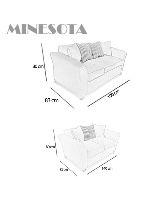 Juego de Living Minesota 3.2 Cuerpos Tela/PU-1