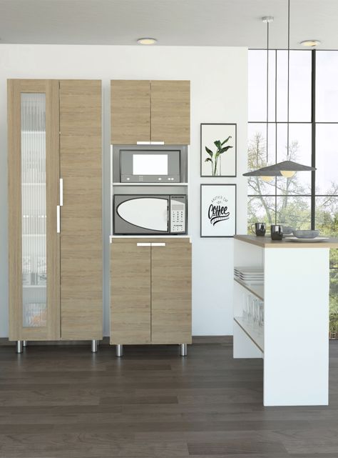 Mueble Alacena + Mueble Microondas + Barra Auxiliar-4