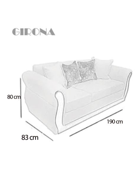 Sofá 3 Cuerpos Girona Tela/PU-1