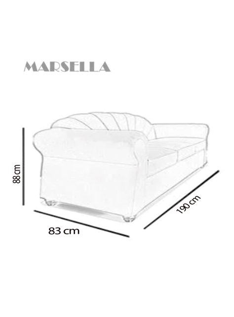 Sofá Marsella 3 Cuerpos Tela/Pu-1