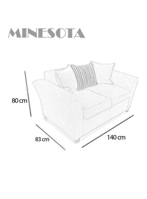 Sofá Minesota 2 Cuerpos Tela/Pu-1
