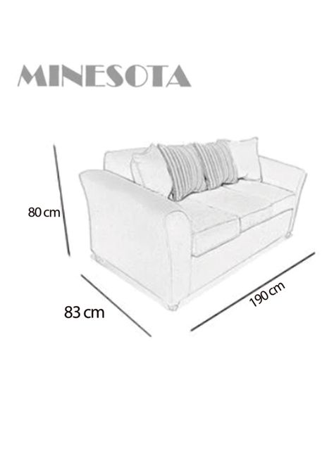 Sofá Minesota 3 Cuerpos Tela/Pu-1
