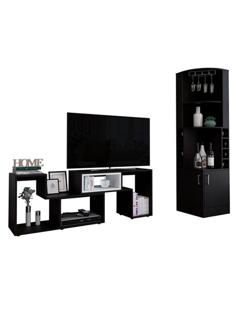Bar Esquinero + Rack Extensible TV 40" Beijing-0