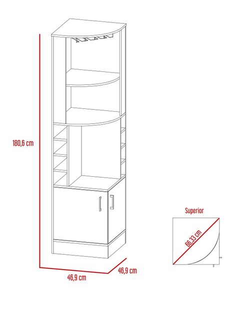 Bar Esquinero + Rack Extensible TV 40" Beijing-2