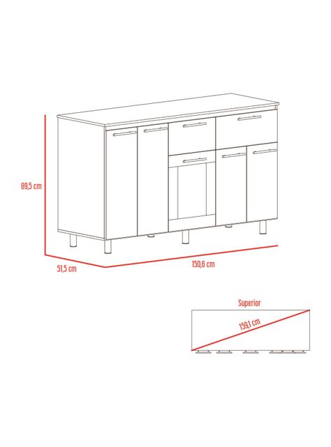 Módulo Inferior + Módulo Superior 150 cm-2