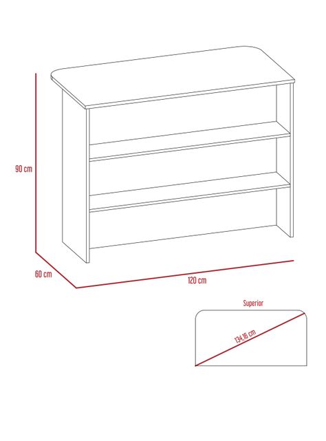 Mueble Alacena + Barra Auxiliar de Cocina Fendi-1