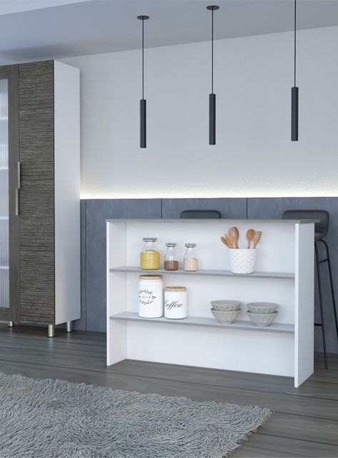 Mueble Alacena + Barra Auxiliar de Cocina Fendi-5