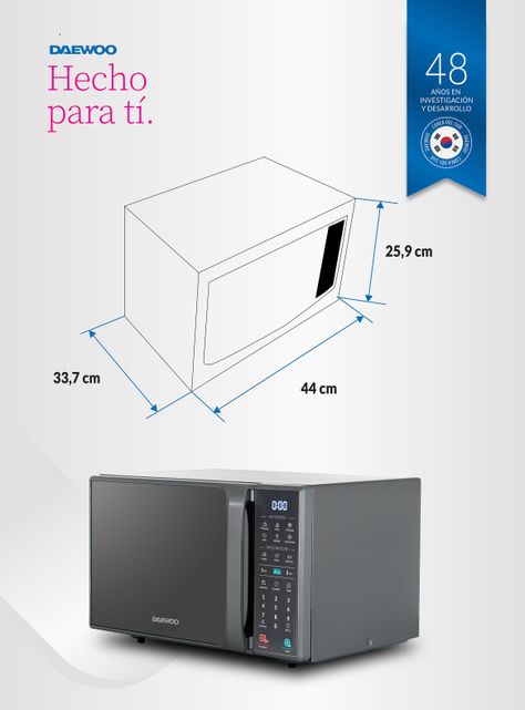 Microondas Digital 20 Litros Espejado D120DS-1