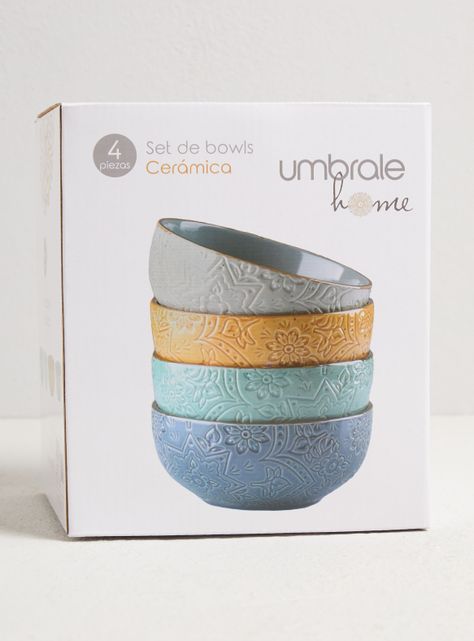 Set 4 Bowls Embossed-2