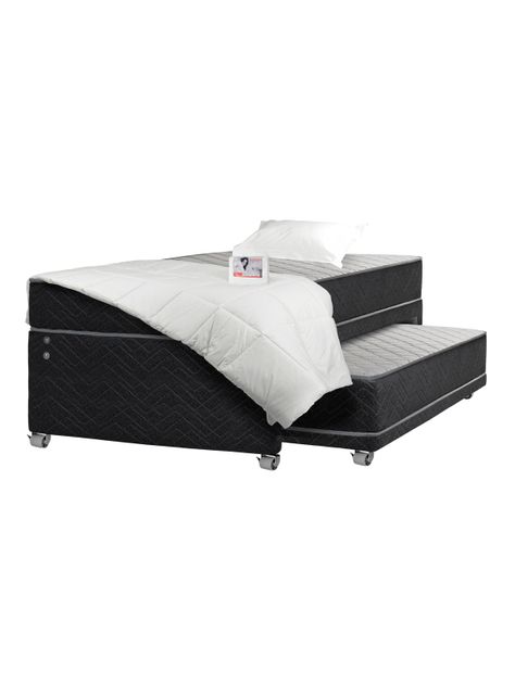 Cama Nido Apolo Black 1.5 Plazas + Textil Niña-0