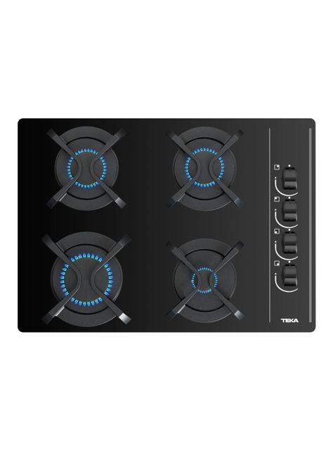 Cocina a Gas Cristal 4 Quemadores GBC 64003 KBB Negro-0