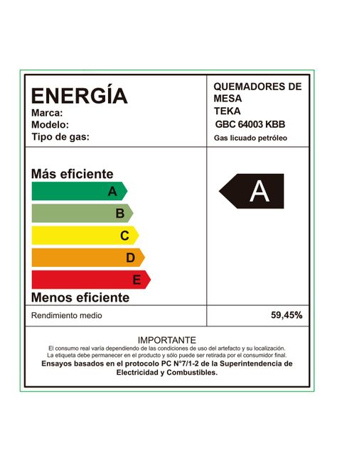 Cocina a Gas Cristal 4 Quemadores GBC 64003 KBB Negro-6