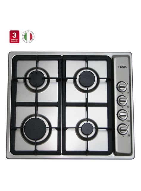 Encimera a Gas 4 Quemadores EP 60 4G AI AL CI Color Plata-2