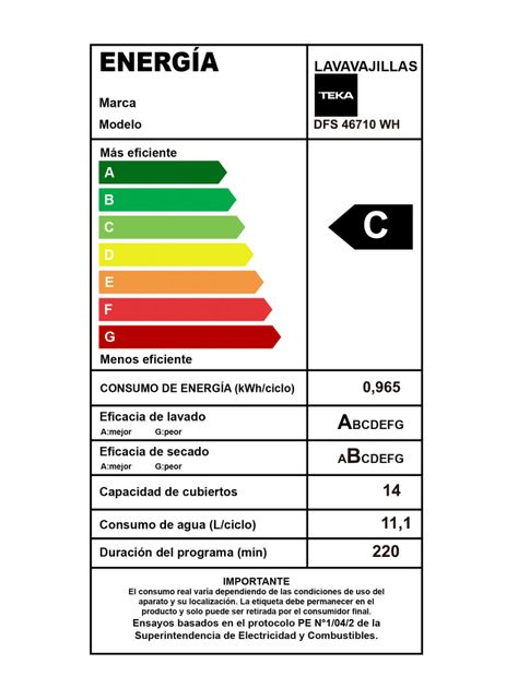 Lavavajillas 14 Cubiertos Libre Instalación DFS 46710 WH-5