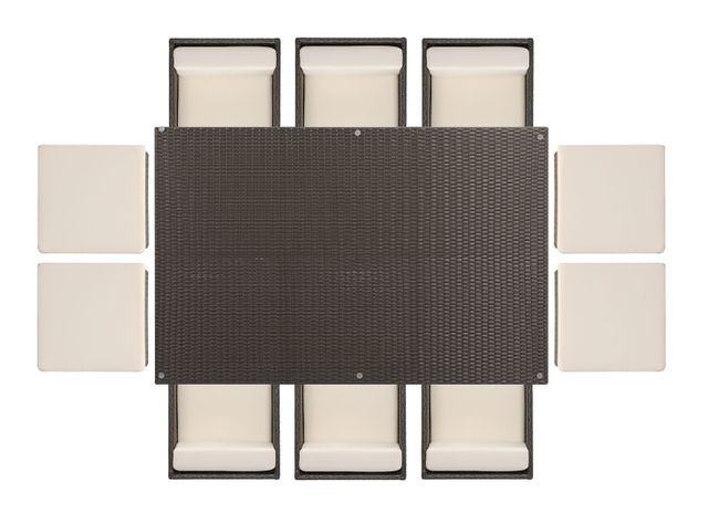 Juego de Comedor Terraza Durban 6 Sillas + 4 Poufs-8