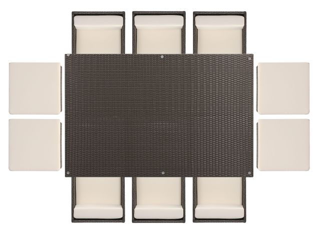 Juego de Comedor Terraza Durban 6 Sillas + 4 Poufs-3