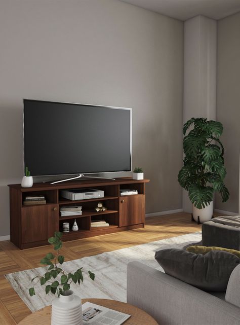 Rack CIC TV 65" Clásico Nogal Cic-5