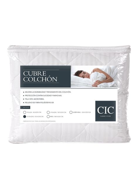 Cubrecolchón 1.5 Plazas 105 x 200 cm-0