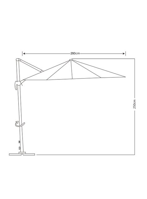 Quitasol Attimo Lateral Marbella 300x300 cm-4
