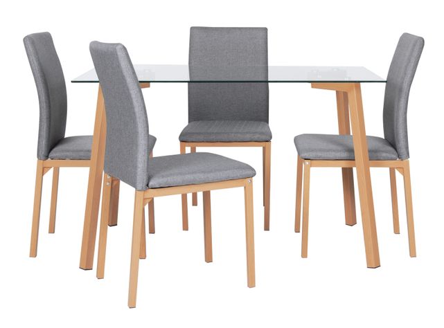 Juego de Comedor Martín Vidrio + 4 Sillas-1