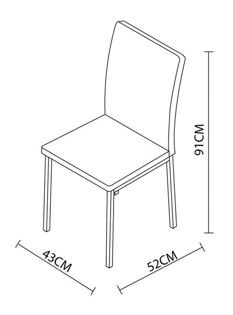 Juego de Comedor Martín Vidrio + 4 Sillas-3