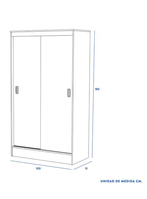 Clóset Caburgua 2 Puertas Corredera-1