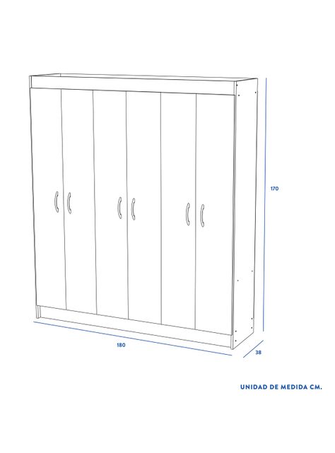 Clóset 6 Puertas Laredo Blanco-1