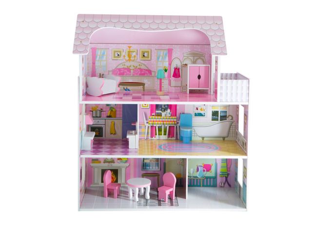 Casa Kidscool de Muñecas Madera con Accesorios-1