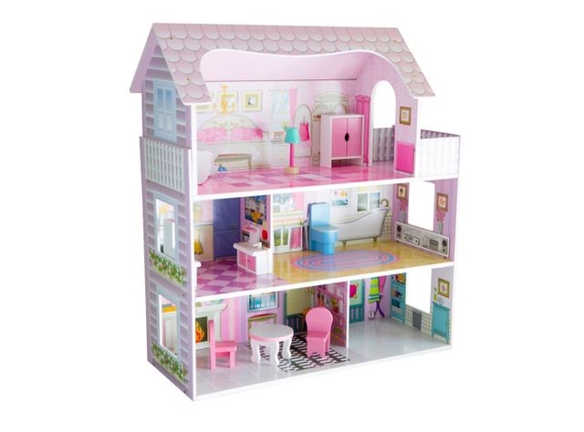Casa Kidscool de Muñecas Madera con Accesorios-0