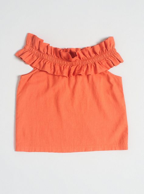 Blusa Lino Strapless con Vuelos-2